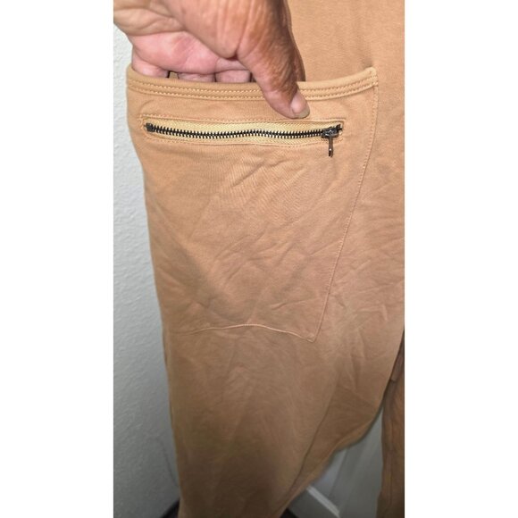 Ces Femme Women's Tan Sleeveless V Neck Wide Leg Jumpsuit Size L - Picture 4 of 8